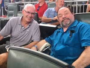 John Foy and Media Partner Art “Madman” Mehring celebrate the Braves