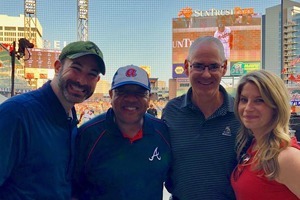 John Foy and Media partner Art Terrell of Kiss 104 head out to the Braves game