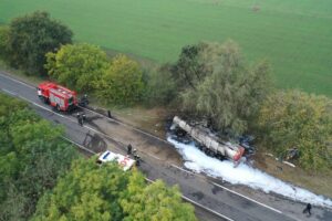 Columbus Fuel Truck Accident Lawyers | John Foy & Associates fuel truck on fire