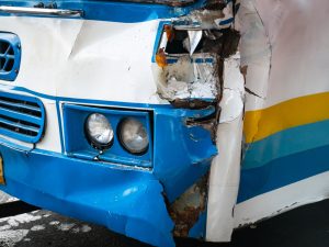 damage from bus crash