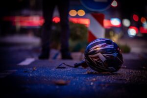 Motorcycle Accident Lawyer in Duluth | Legal Support 24/7 helmet on the ground