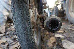 Motorcycle Accident Lawyer in Decatur | 24/7 Help close-up of the back of a motorcycle