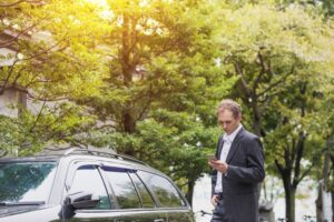 Jonesboro Lyft Accident Lawyers | 24/7 Help man ordering a lyft ride