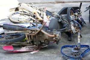 motorcycle and bicycle accident