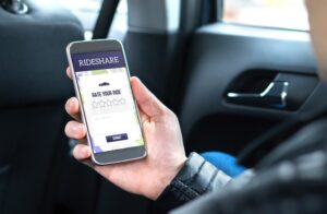Lyft Accident Lawyer in Lithonia passenger using a rideshare app