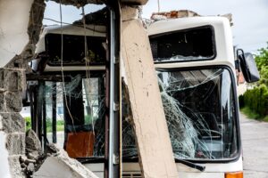 Bus Accident Lawyer in Macon | Free Consults bus crashed into wall