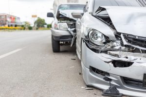 silver cars in a crash