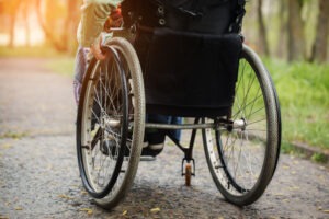 Catastrophic Injuries Lawyer in Doraville | Free Eval close-up on wheelchair