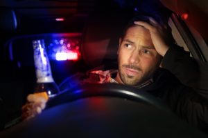 drunk driver getting pulled over