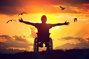 Catastrophic Injuries Lawyer in McDonough | Free Eval handicapped man at sunset