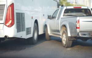Bus Accident Lawyer in Evans | Free Evaluations pickup truck hitting a bus