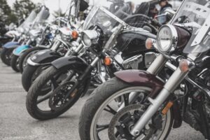 Motorcycle Accident Lawyer in Snellville | Free Consult close-up-on-a-line-of-bikes