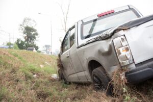 Truck Accident Lawyer in Rex | Free Consultations crashed pickup truck