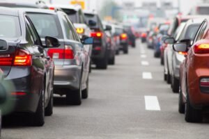 cars on a highway