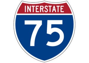 interstate highway 75 road sign