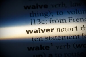 waiver in dictionary