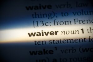 waiver in dictionary