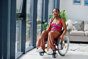 black woman in wheelchair