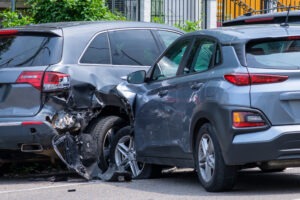 gray cars crashing into each other