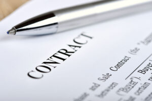 close-up on insurance contract