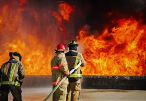 Firefighters extinguish fire from plant explosion