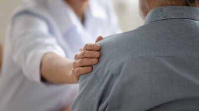 Is It Illegal for Lawyer to Solicit Clients? | Free Consultation A lawyer visits an injured victim in the hospital to offer his legal services. In Georgia, it is illegal for lawyers to solicit clients before 30 days have passed since the accident.