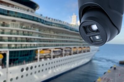CCTV camera on the background of a cruise ship. Do I need a lawyer for a cruise ship injury claim?