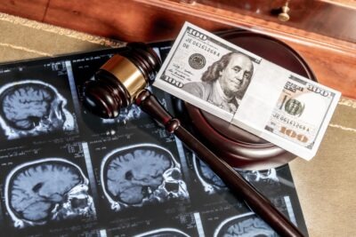 How Do Lawyers Negotiate Settlements? | John Foy & Assoc. Composite featuring brain MRI images and US currency. How do lawyers negotiate settlements?