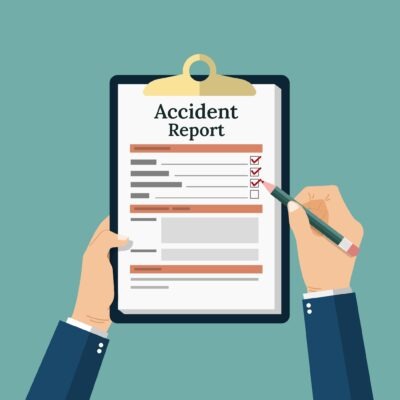 A cartoon image of an accident report in Cayce, SC