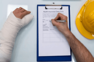 Man filing a work injury claim in Atlanta
