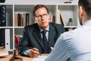 Man talking to the social security disability lawyer